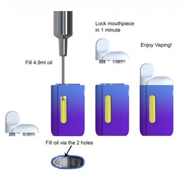 V6 Disposable vape device 5.0ml for cannabis oil