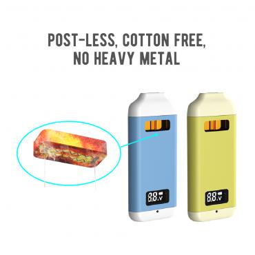DF 3 dual flavors 1.0ml+1.0ml disposale vape device for cannabis oil