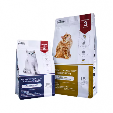 Wholesale Custom Printed Ziplock Aluminum Foil Pet Food Stand up Pouch with Zipper Doypack 250g-1000
