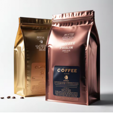 Custom-Made Biodegradable Aluminum Foil Bags Flat-Bottom Standing Zipper Packaging Coffee Beans Prot