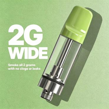 2g Wide vape cartridge for distillate/resin/rosin oil.
